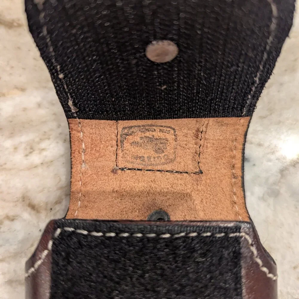 Leather Wallet w / Cow Hide Concho Embellishments & Flip Phone / Tool Case